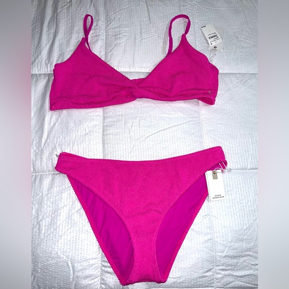 Good American Always Fits Bikini Set in Hawaiian Pink Size 4X - Picture 3 of 10